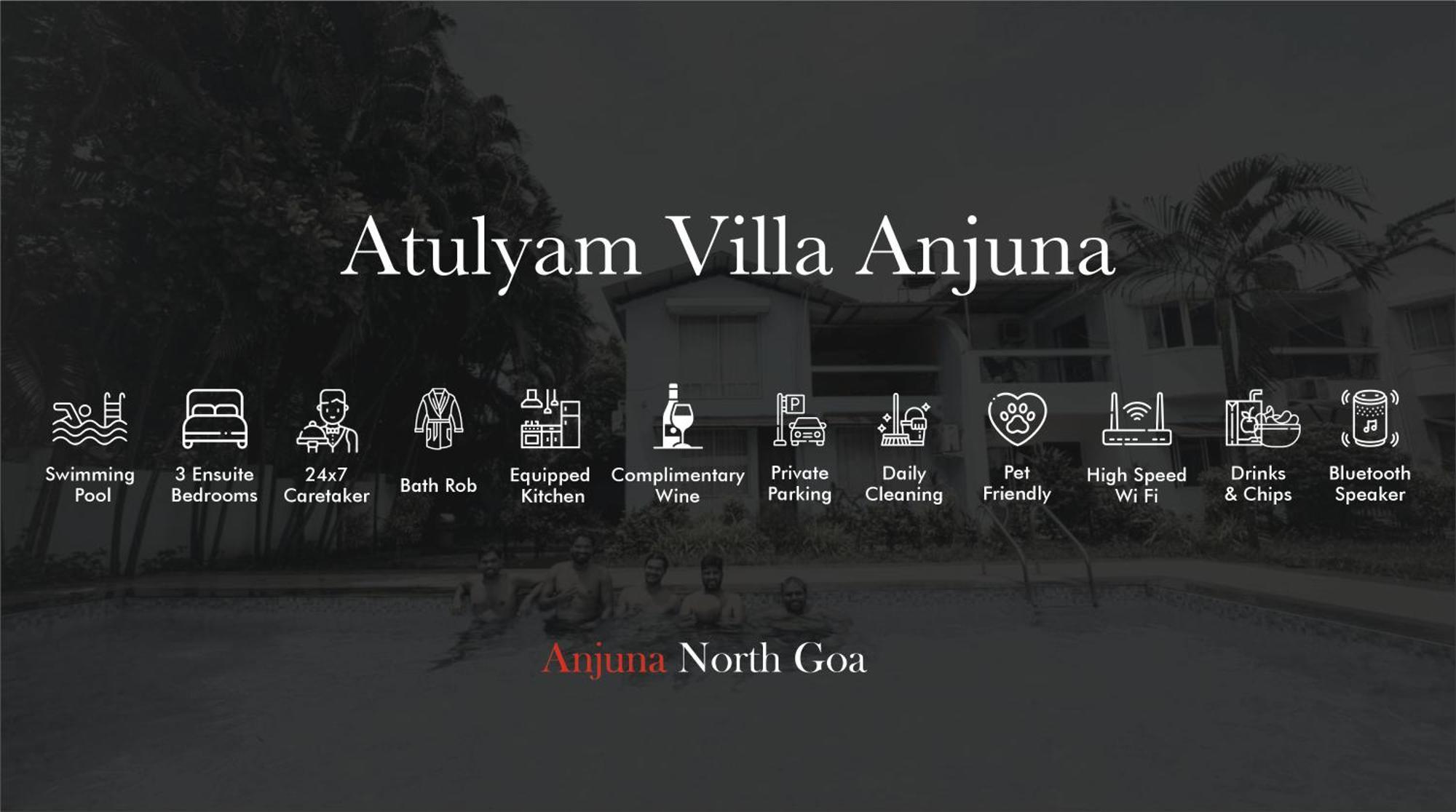 Atulyam Villa- Andzsuna Kültér fotó